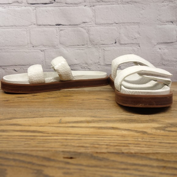 Mango MNG Women's Size 40 (8.5) White Slides Sandals #111 - Picture 3 of 10